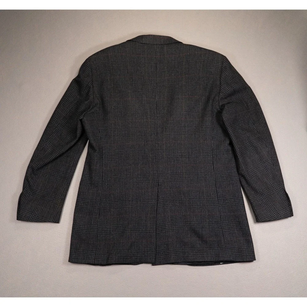 Polo Ralph Lauren Blue Label Wool Cashmere Blazer 44L‎ Glen Plaid Made in Italy